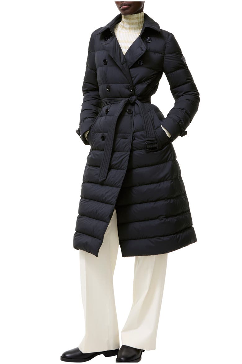 Long Nylon Audley Puffer Coat, Main, color, Navy