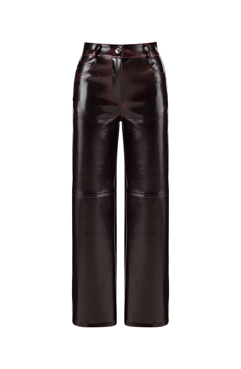 Nocturne Faux Leather Pants, Alternate, color, 
