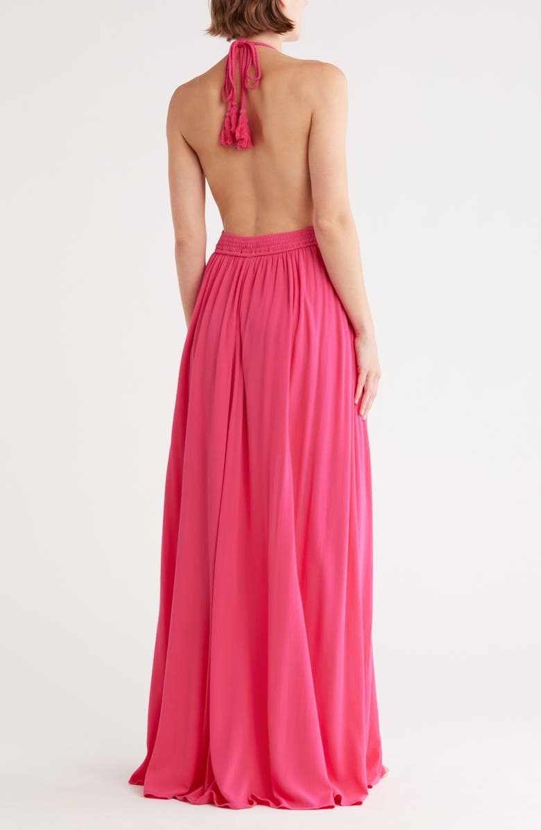 WISHLIST Halter Maxi Dress, Alternate, color, Fuchsia