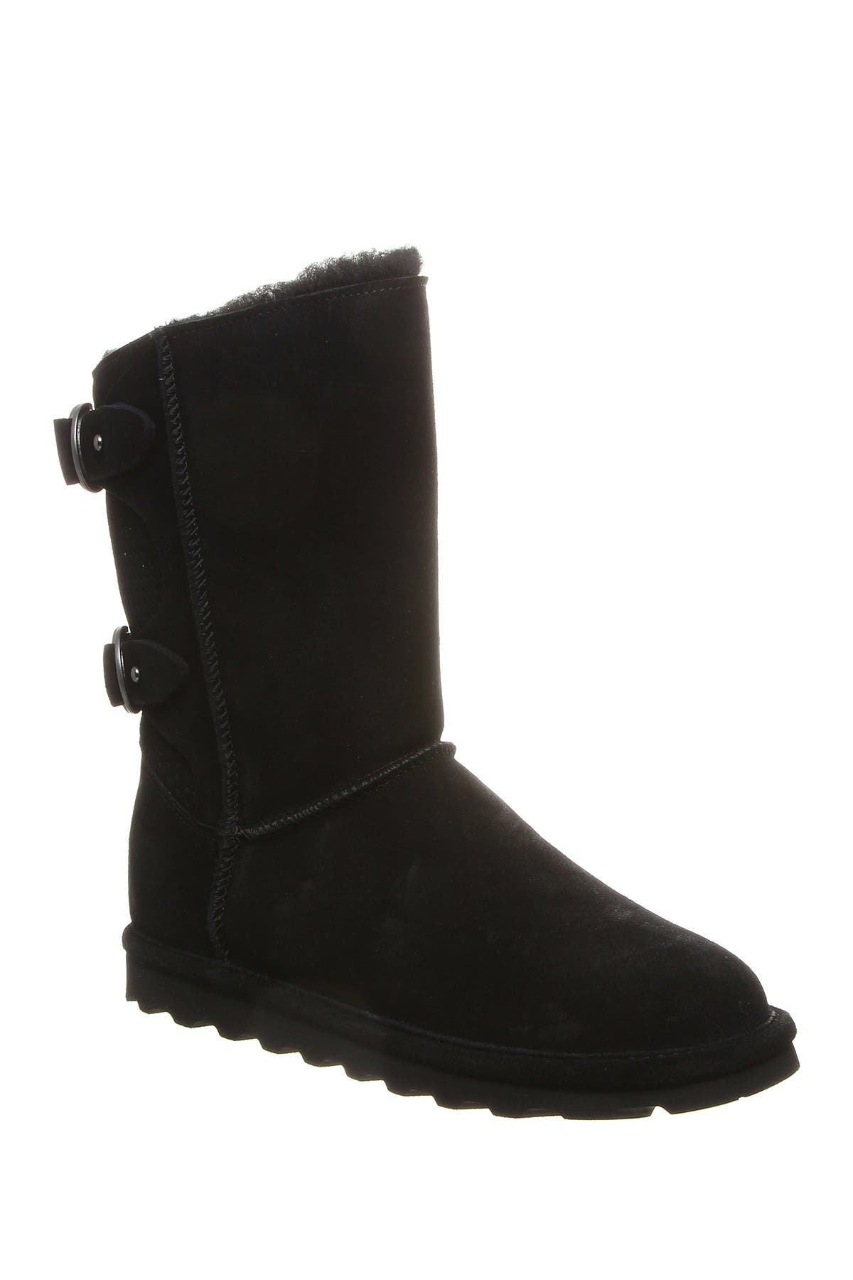 BEARPAW Clara Wide Suede Ankle Boot, Main, color, 