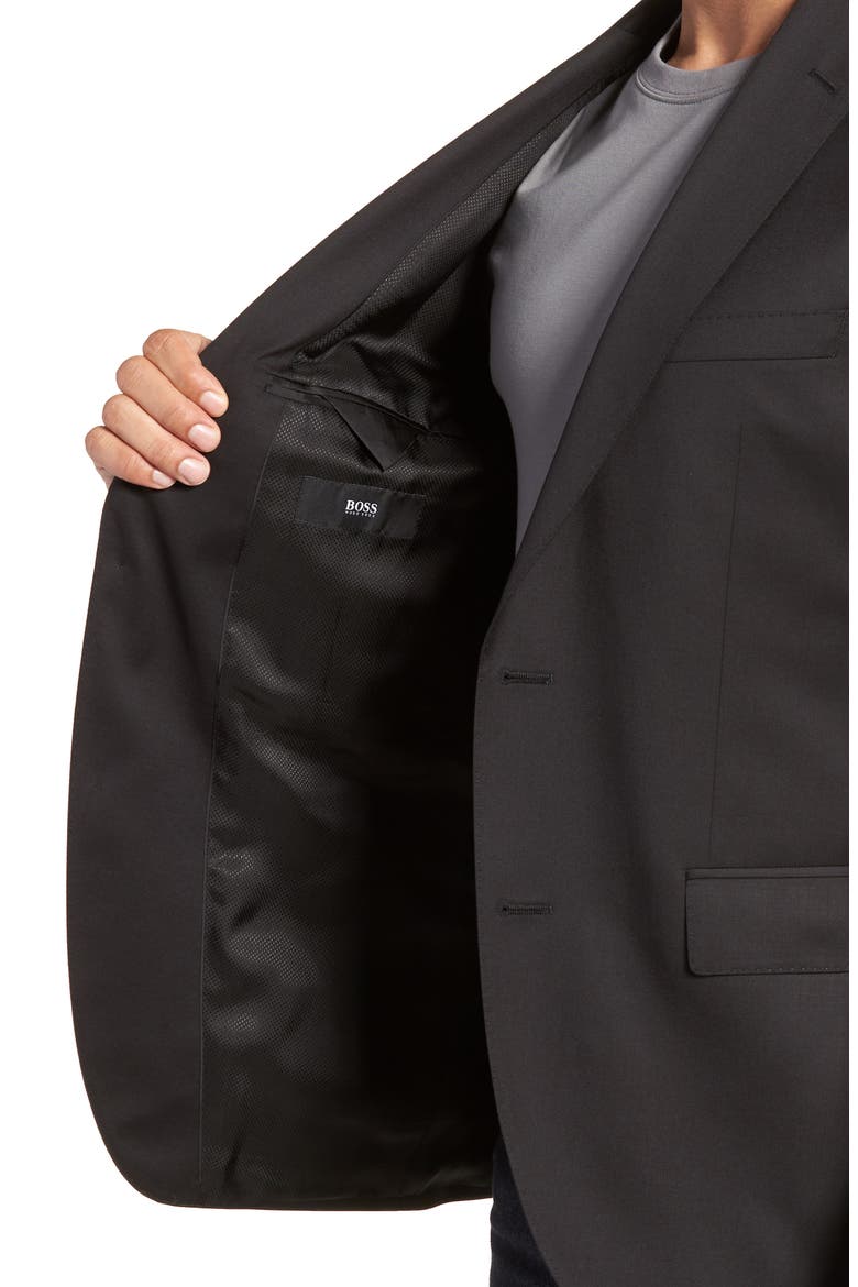 Johnstons CYL Classic Fit Solid Wool Sport Coat, Alternate, color, BLACK