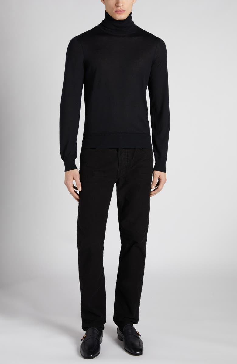 TOM FORD Fine Gauge Cashmere & Silk Turtleneck Sweater, Alternate, color, 