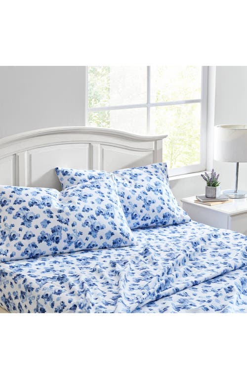 LAURA ASHLEY LAURA ASHLEY EMELISA COTTON FLANNEL SHEET SET