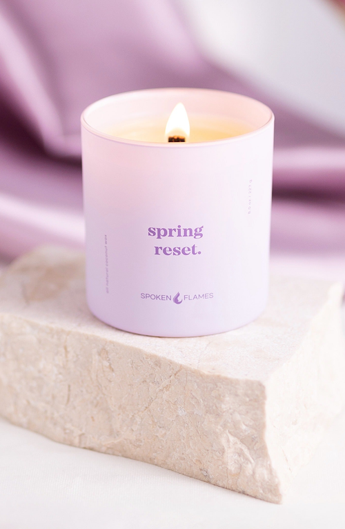 Spoken Flames Spring Reset Candle In Lavender