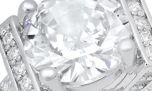 Hmy Jewelry Cushion Cut Simulated Diamond Pavé Ring In Metallic