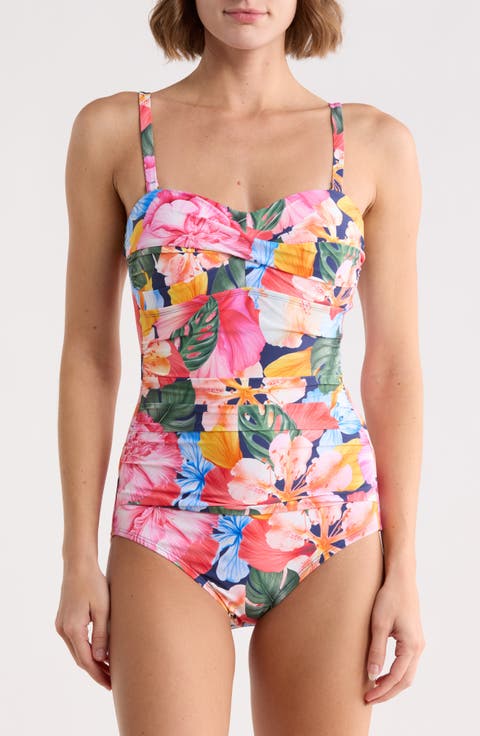 Flora Bandeau One-Piece Swimsuit