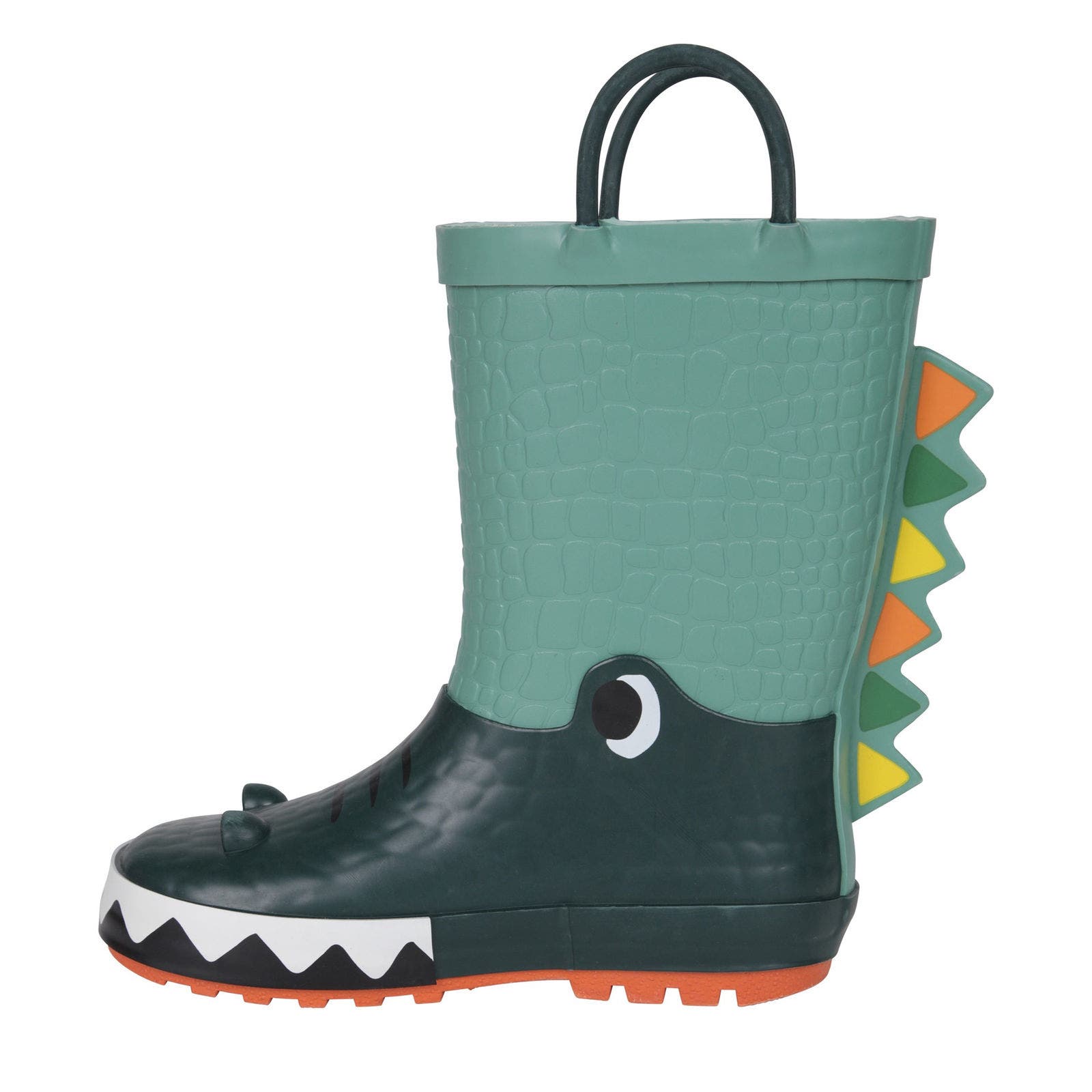 Childrens/Kids Crocodile Rain Boots, Alternate, color, Green