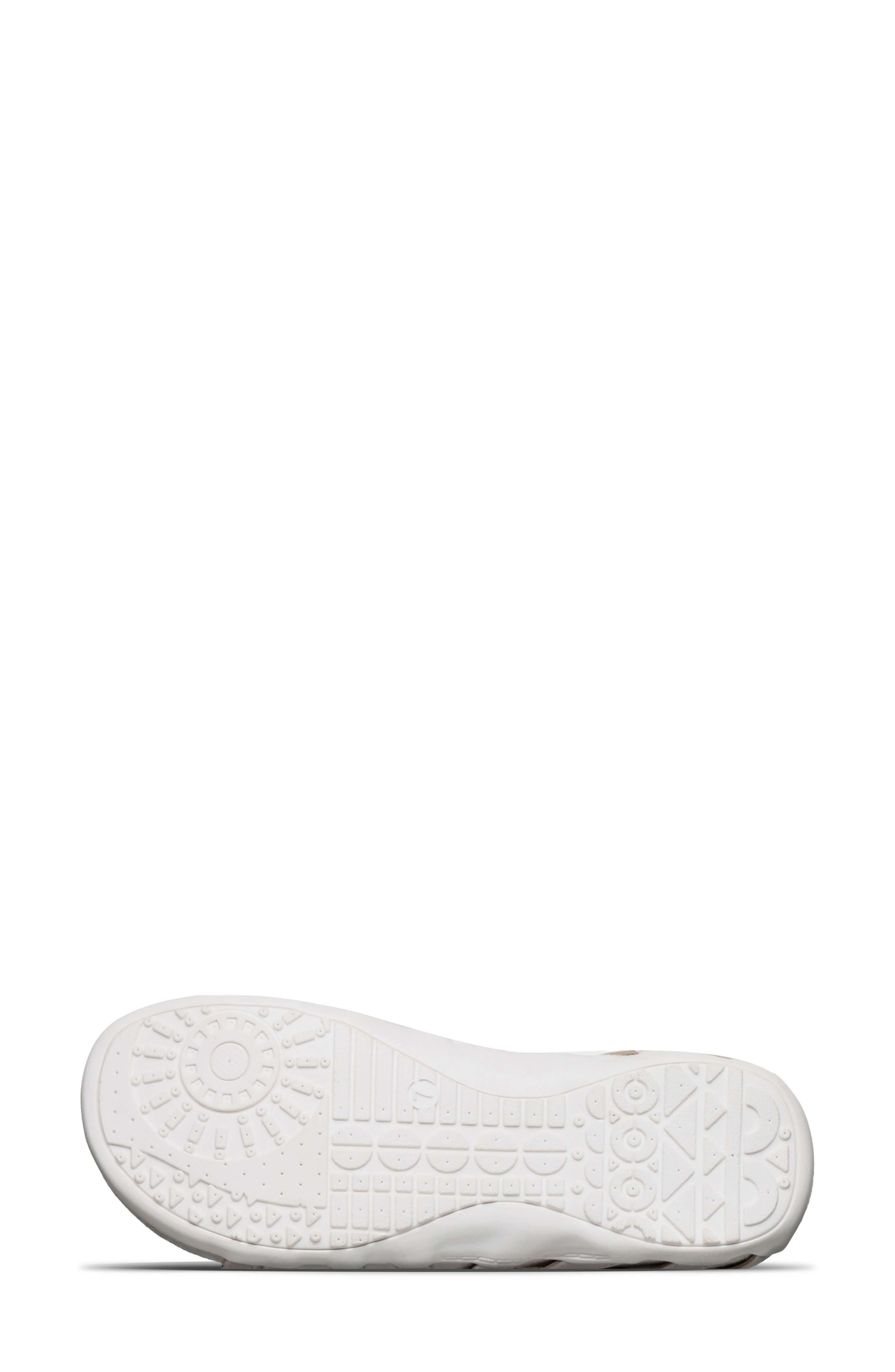 BEARPAW <p>Zinnia Faux Leather Slide Sandal (Women)</p>, Alternate, color, White