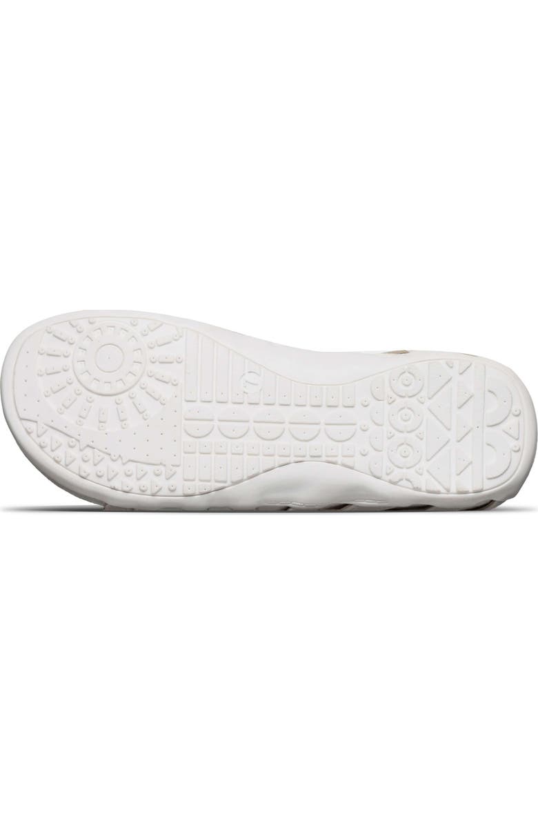 BEARPAW <p>Zinnia Faux Leather Slide Sandal (Women)</p>, Alternate, color, White