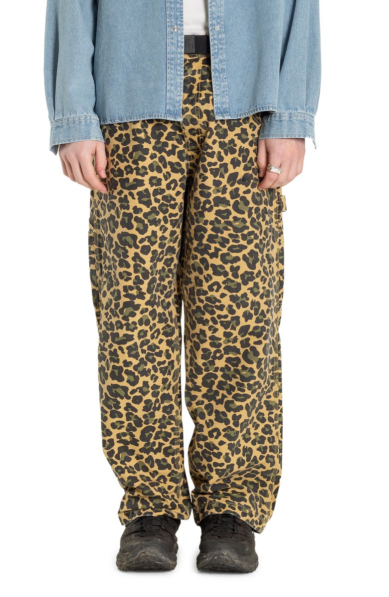 STAN RAY Big Job Leopard Camo Baggy Straight Leg Painter Pants, Main, color, 