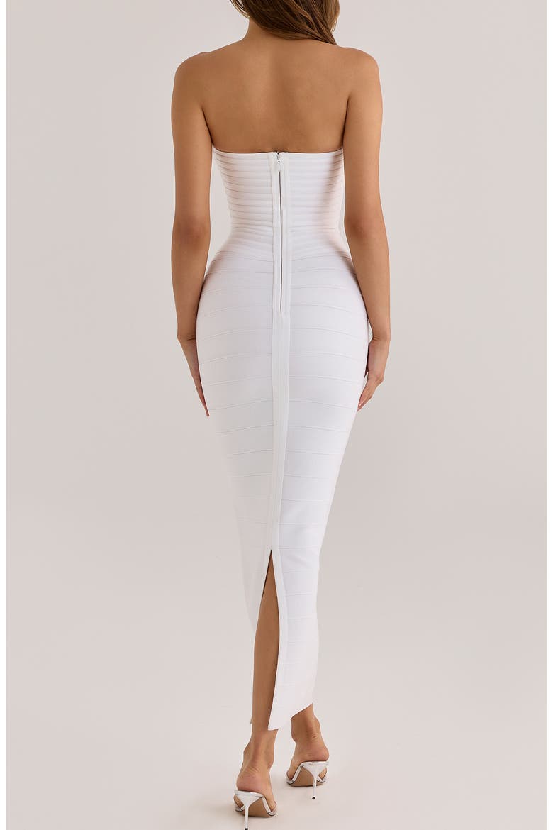 The Sweetheart Strapless Bandage Gown, Alternate, color, WHITE