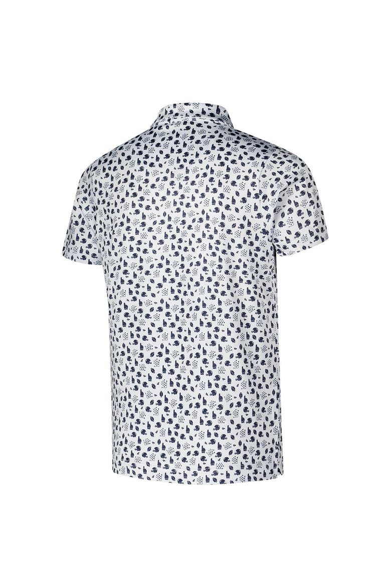 Youth Garb White Michigan Wolverines Earnest Allover Print Polo, Alternate, color, White