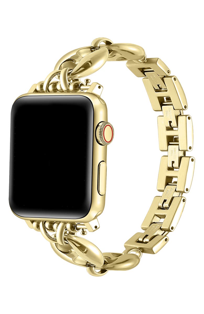 The Posh Tech Poppy Apple Watch<sup>®</sup> Bracelet Watchband, Alternate, color, Gold