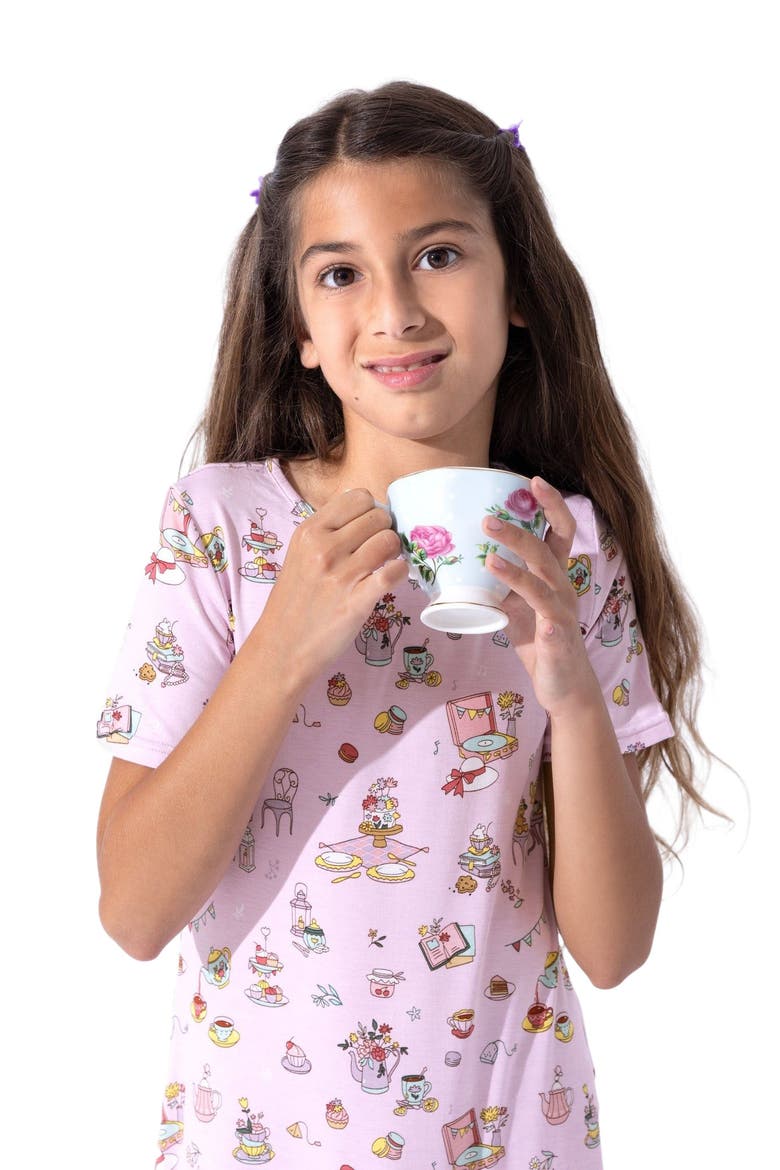 Kids' Tea Party Short Sleeve Dress, Alternate, color, Tea Party