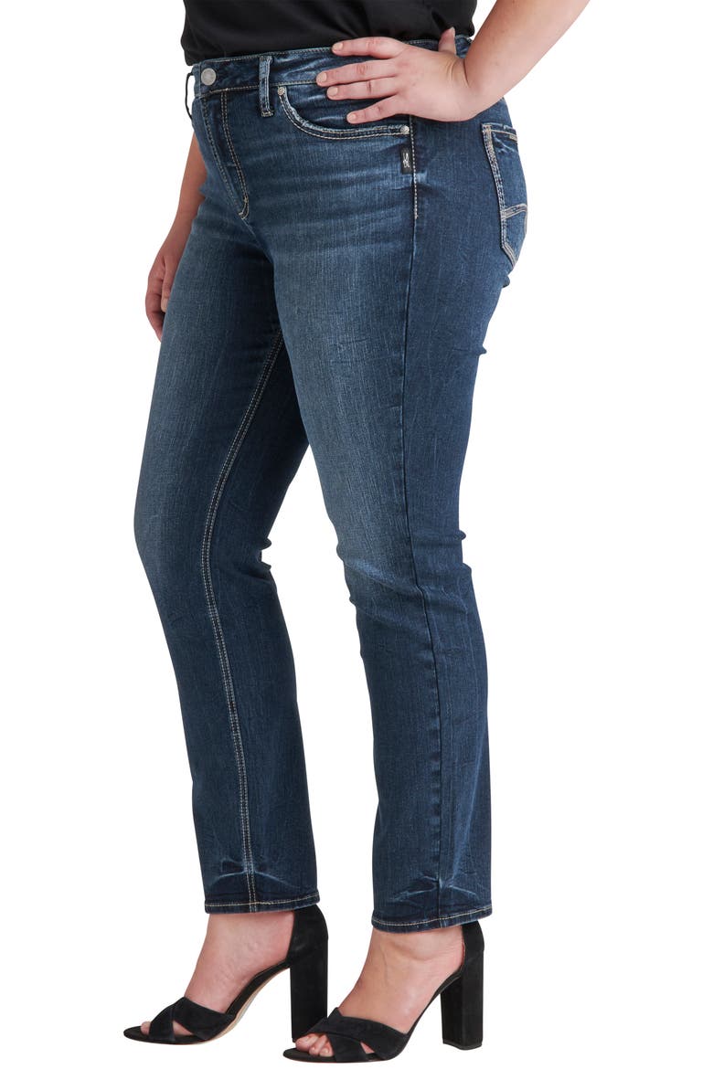 Suki Straight Leg Jeans, Alternate, color, BLUE