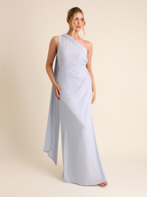 One Shoulder Chiffon Bridesmaid Dress