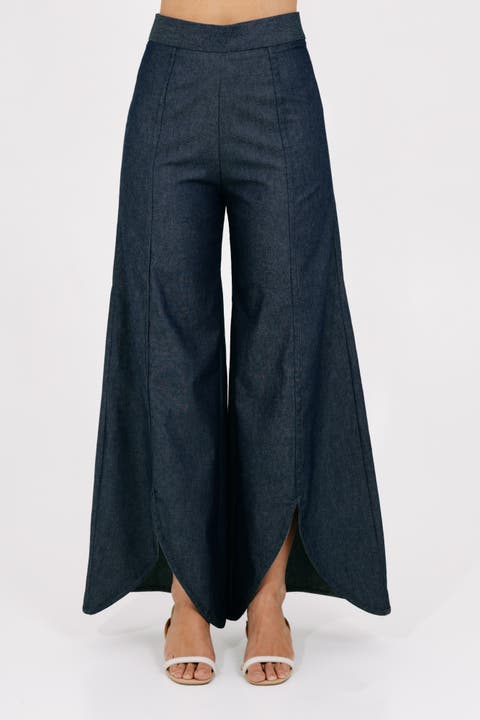 Flow Wide-Leg Denim Pants