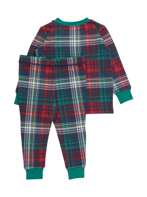 Rufflebutts Modal Blend Long Sleeve Pajama Set In Green