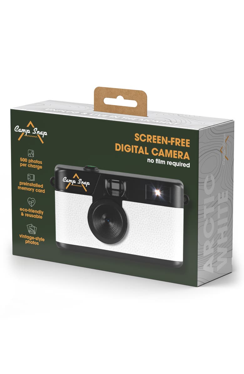 Camp Snap Screen Free Digital Camera, Alternate, color, White