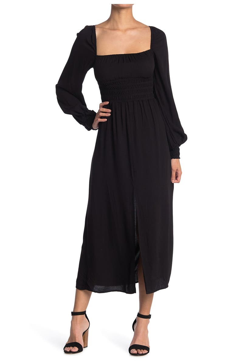 AFRM Miro Leopard Print Long Sleeve Dress, Main, color,