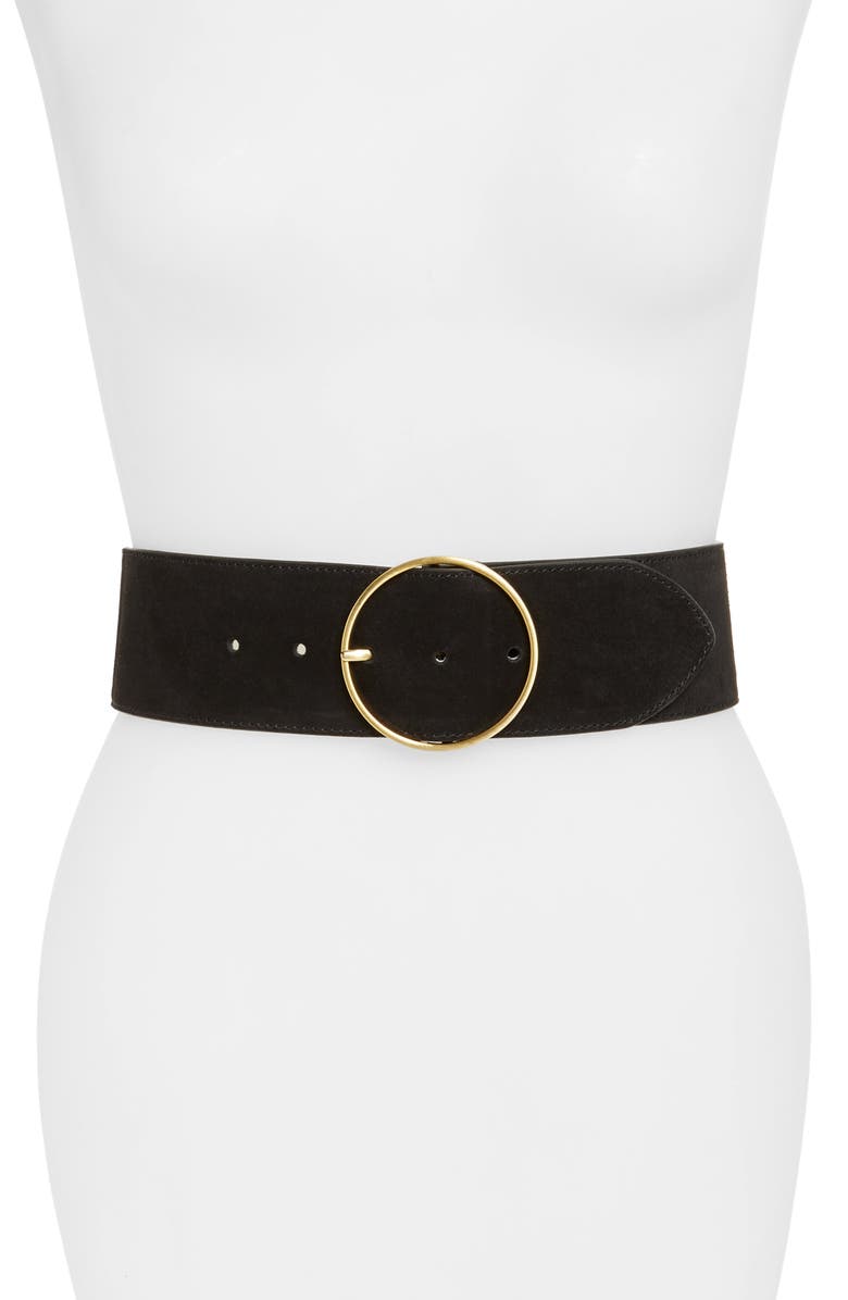 Halogen<sup>®</sup> Suede Stretch Belt, Main, color,