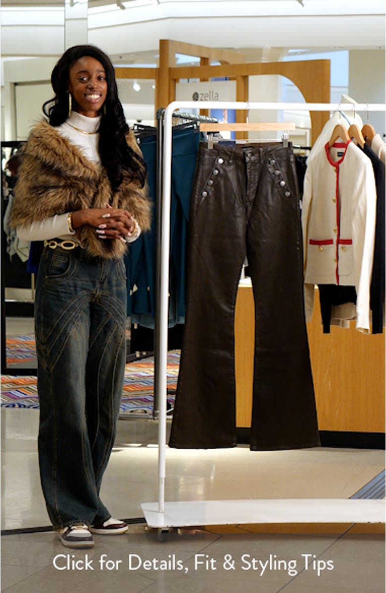 Helena High Waist Coated Bootcut Jeans, sales video thumbnail