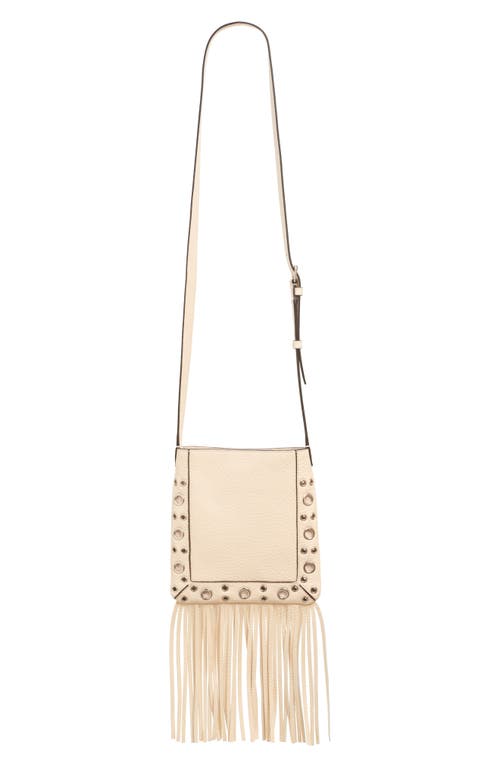 Valentino Garavani Small Nellcôte Fringe Stud Crossbody Bag In I16 Light Ivory