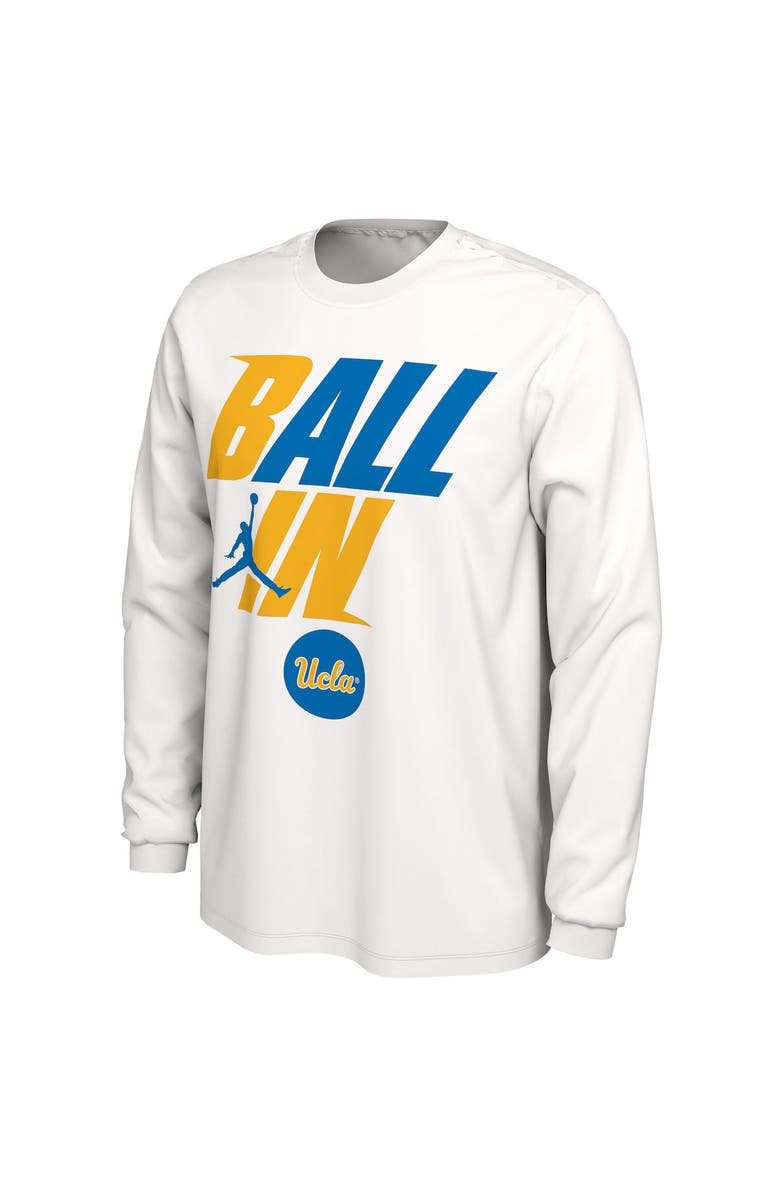 Jordan Brand Men's Jordan Brand White UCLA Bruins Ball In Bench Long Sleeve T-Shirt, Alternate, color, 