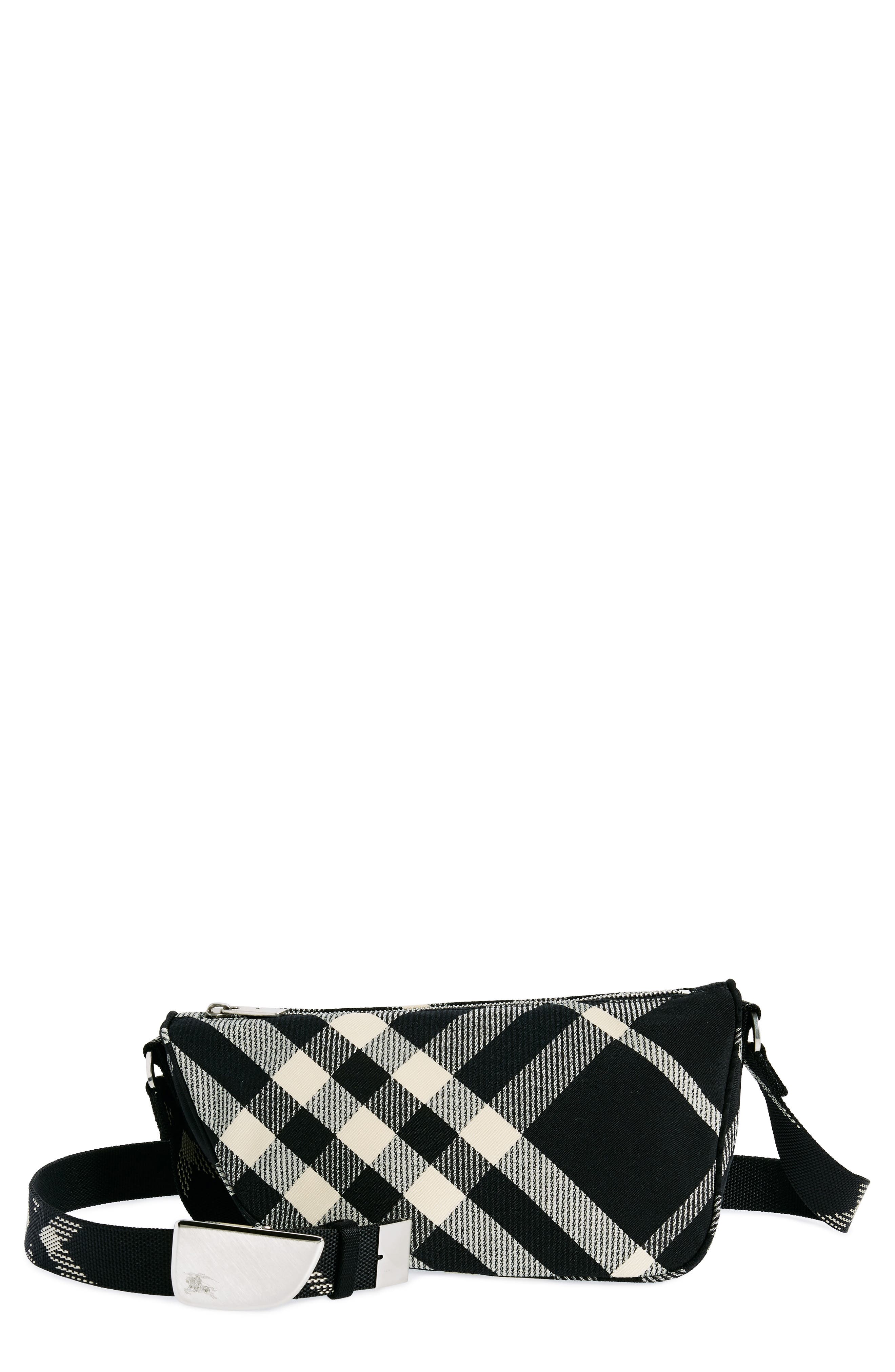 Burberry Small Shield Messenger Bag, Main, color, Black