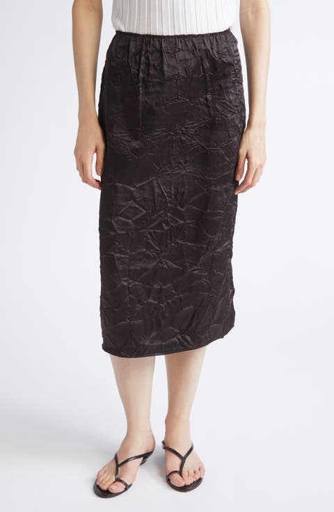 Crayon Crinkle Satin Skirt