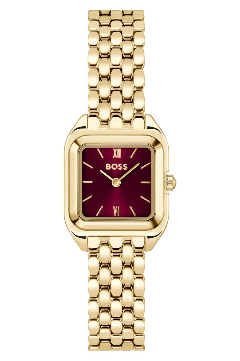 Petite Mae Bracelet Watch, 22mm, Main, color, RED