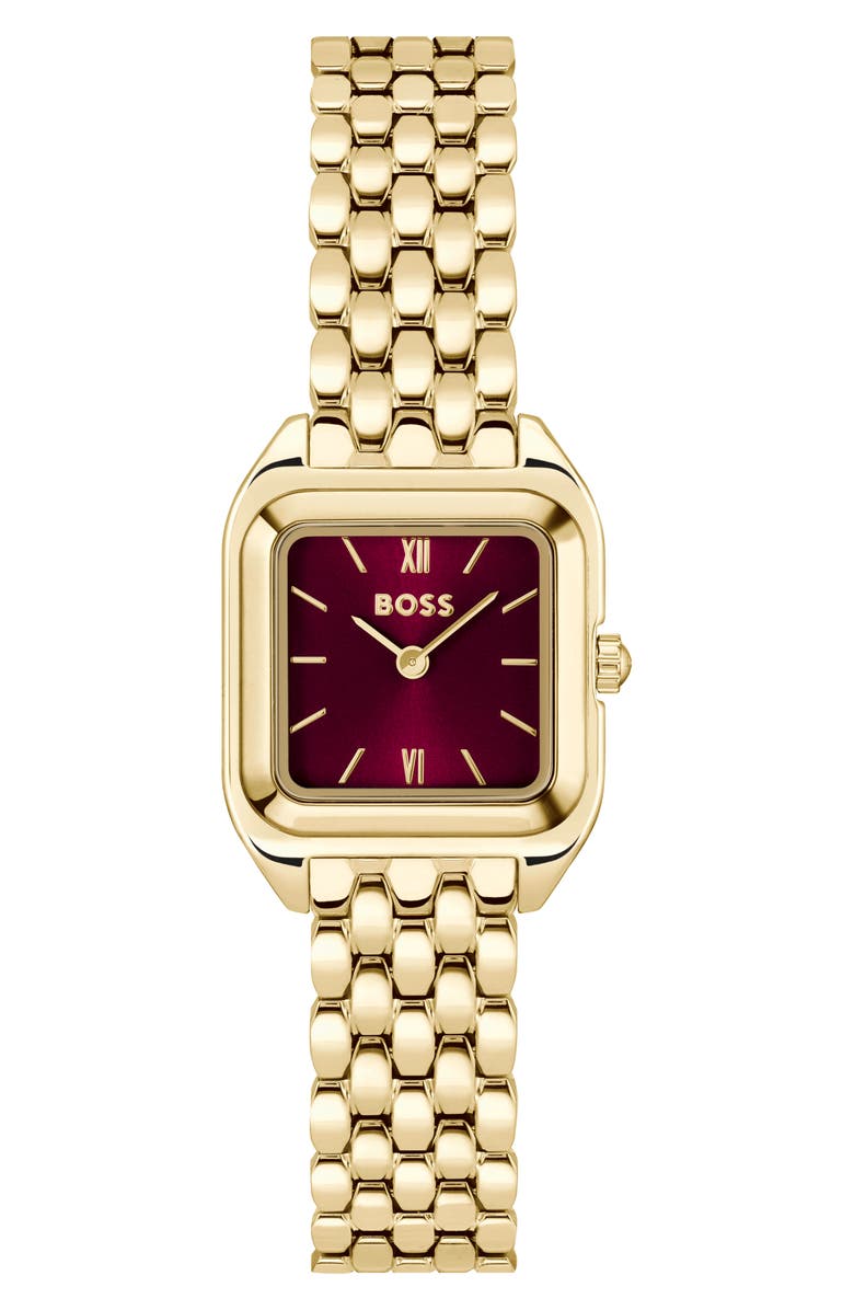 BOSS Petite Mae Bracelet Watch, 22mm, Main, color, Red