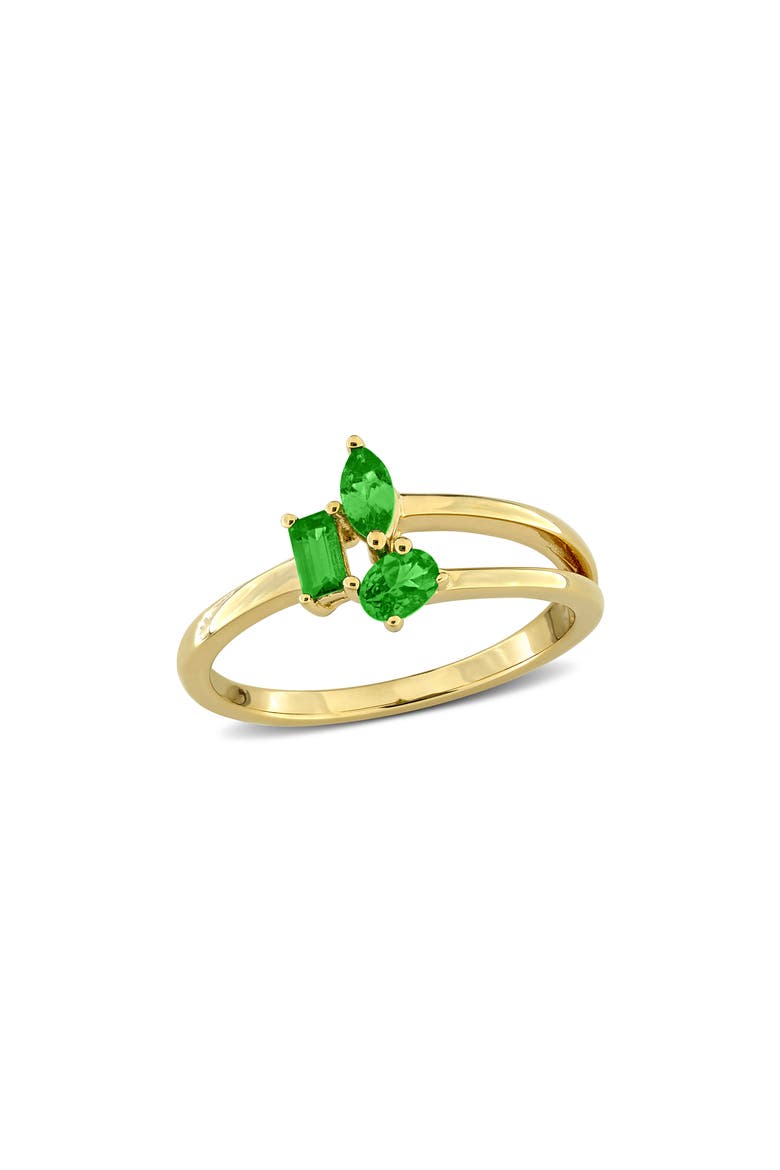 Multiple Cut Tsavorite Cluster Ring, Main, color, GREEN
