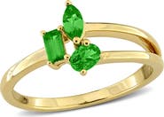 DELMAR Multiple Cut Tsavorite Cluster Ring