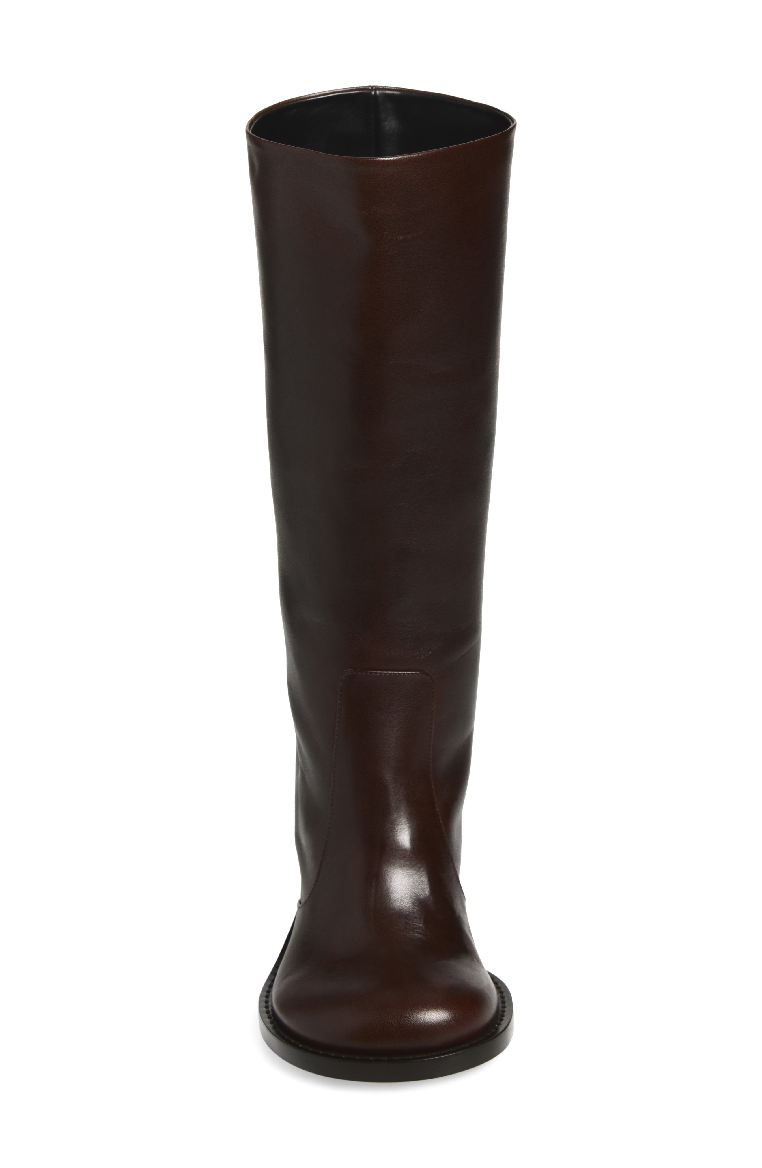 Dries Van Noten Round Toe Boot, Alternate, color, Dark Brown 704