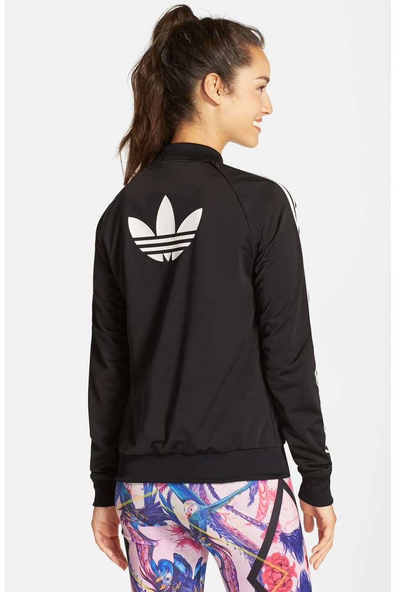 Originals 'Superstar' 3-Stripes Track Jacket, Alternate, color, BLACK