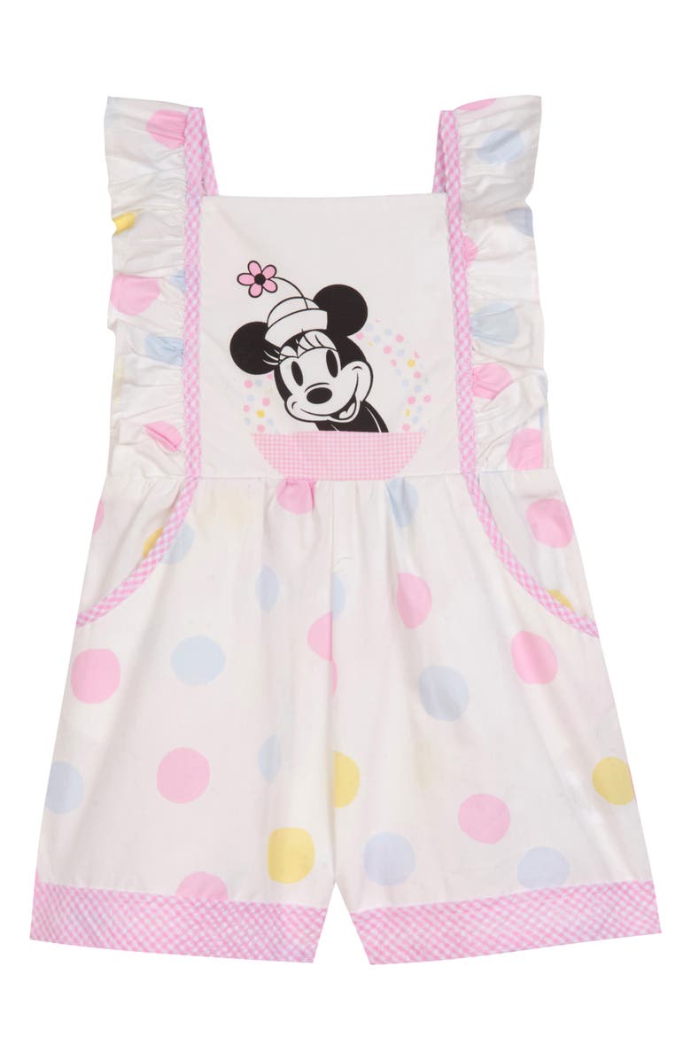 Pippa & Julie x Disney Polka Dot Romper, Main, color, 