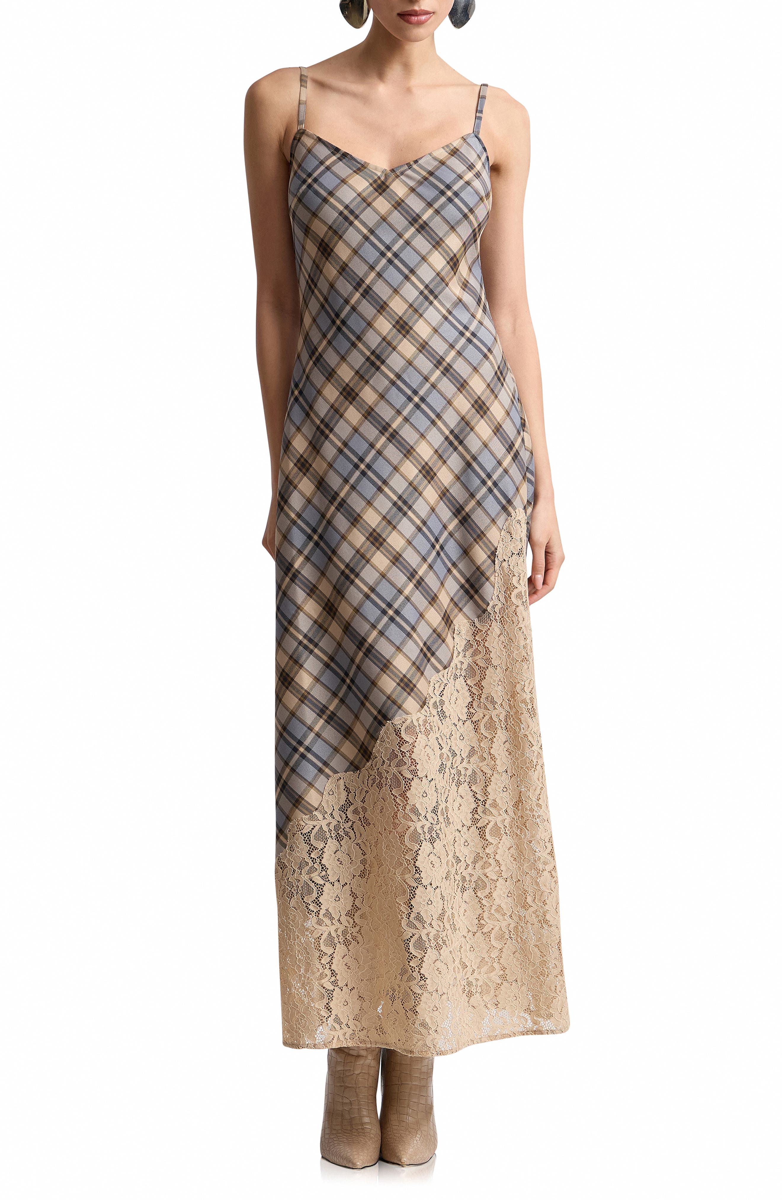 selected LT BROWN PLAID