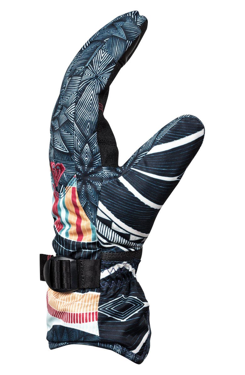 Roxy Jetty Print Snow Sport Gloves, Alternate, color, 