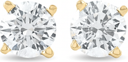 Bliss Diamond VVS 2 Ct 14k Gold Moissanite Screw Back Studs 6mm
