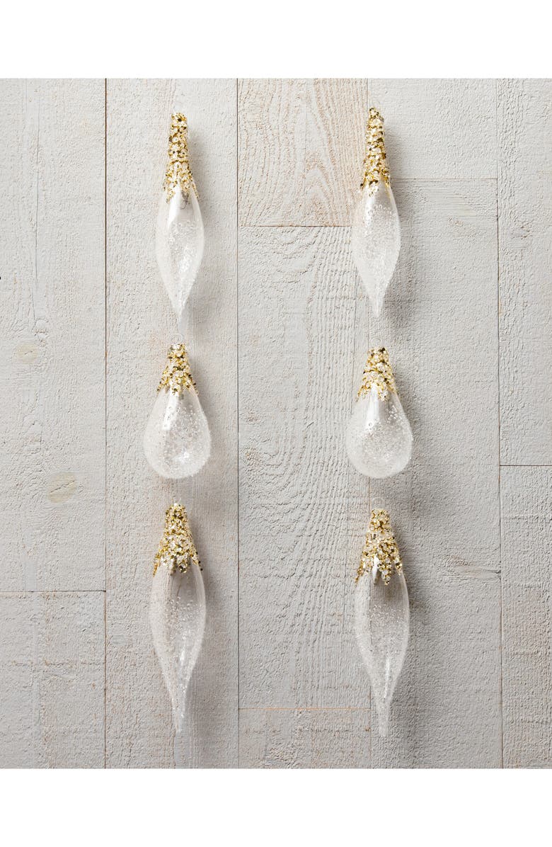 Balsam Hill Set of 6 Assorted Grand Forest Jeweled Ornaments, Alternate, color,