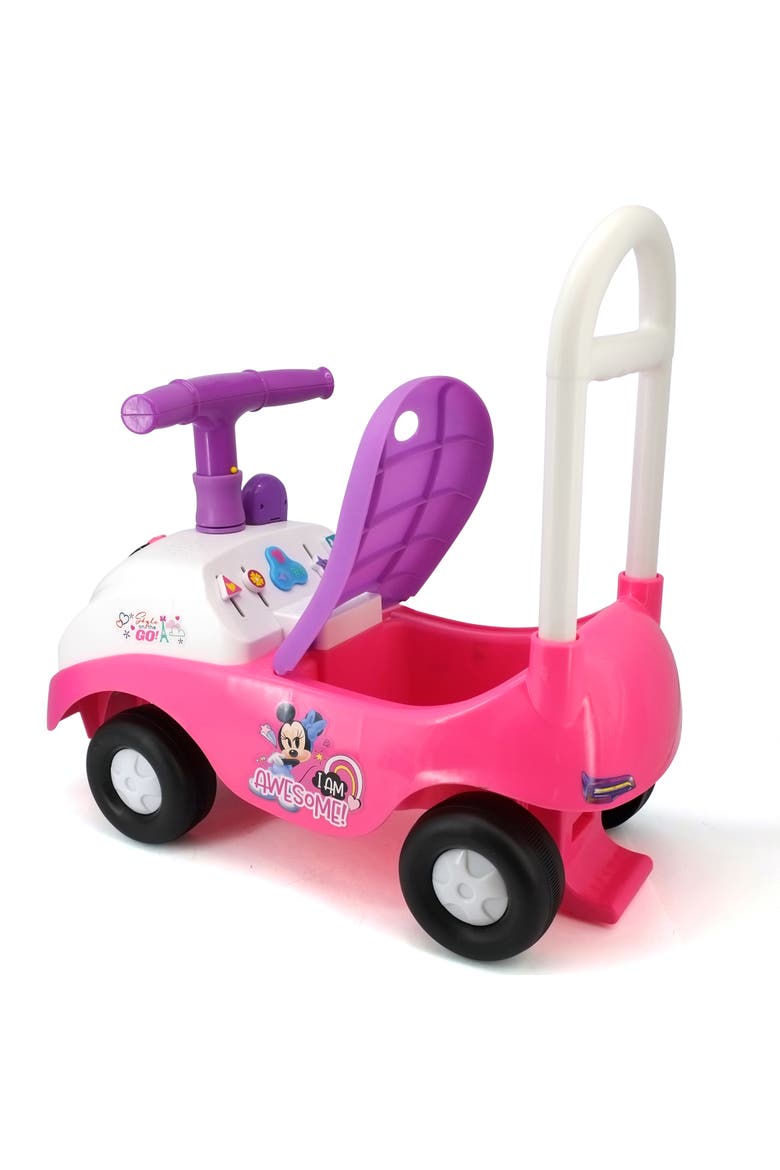 Disney Minnie Foldable Handle Rideon W/ Interactive Dashboard & Sounds, Alternate, color, Multicolored