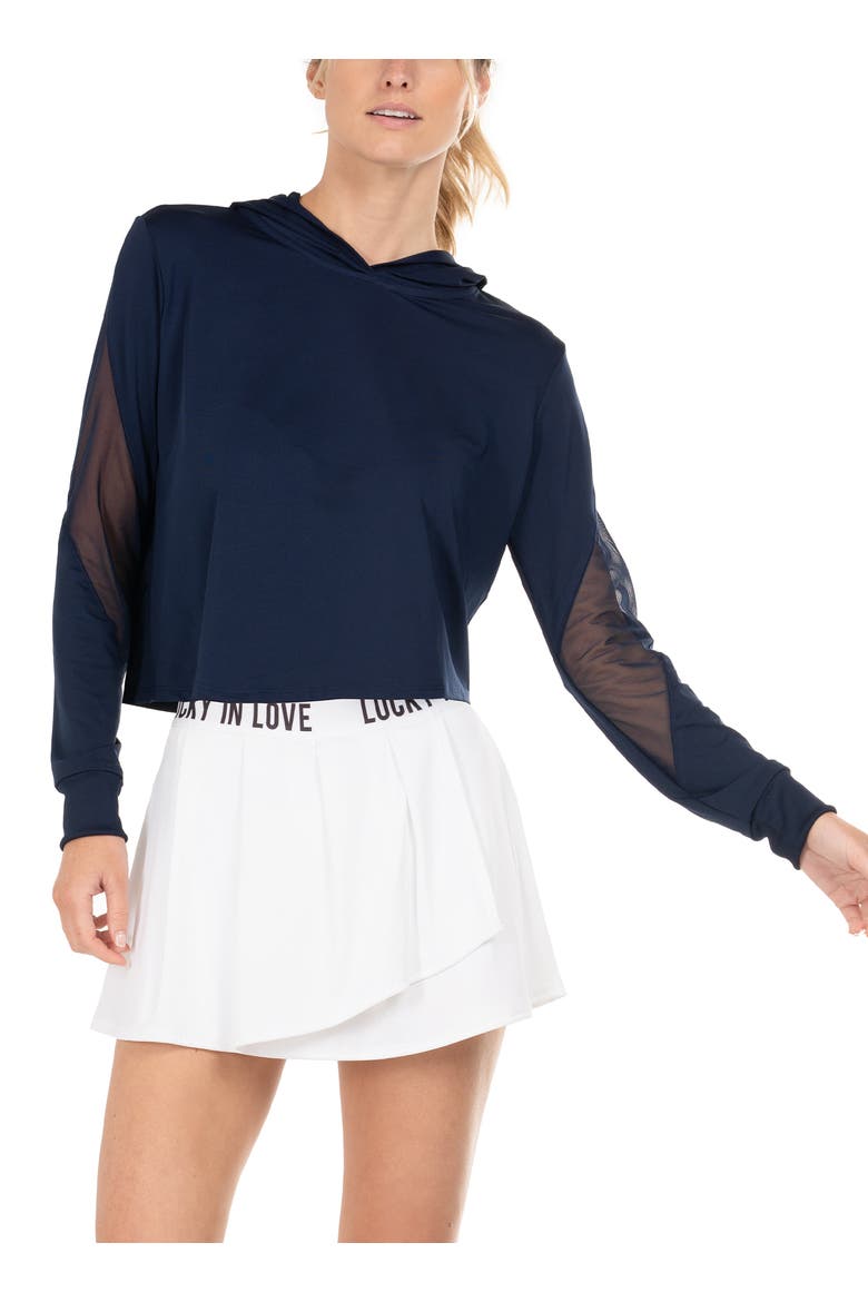 Cindy Crop Hoodie, Main, color, Midnight