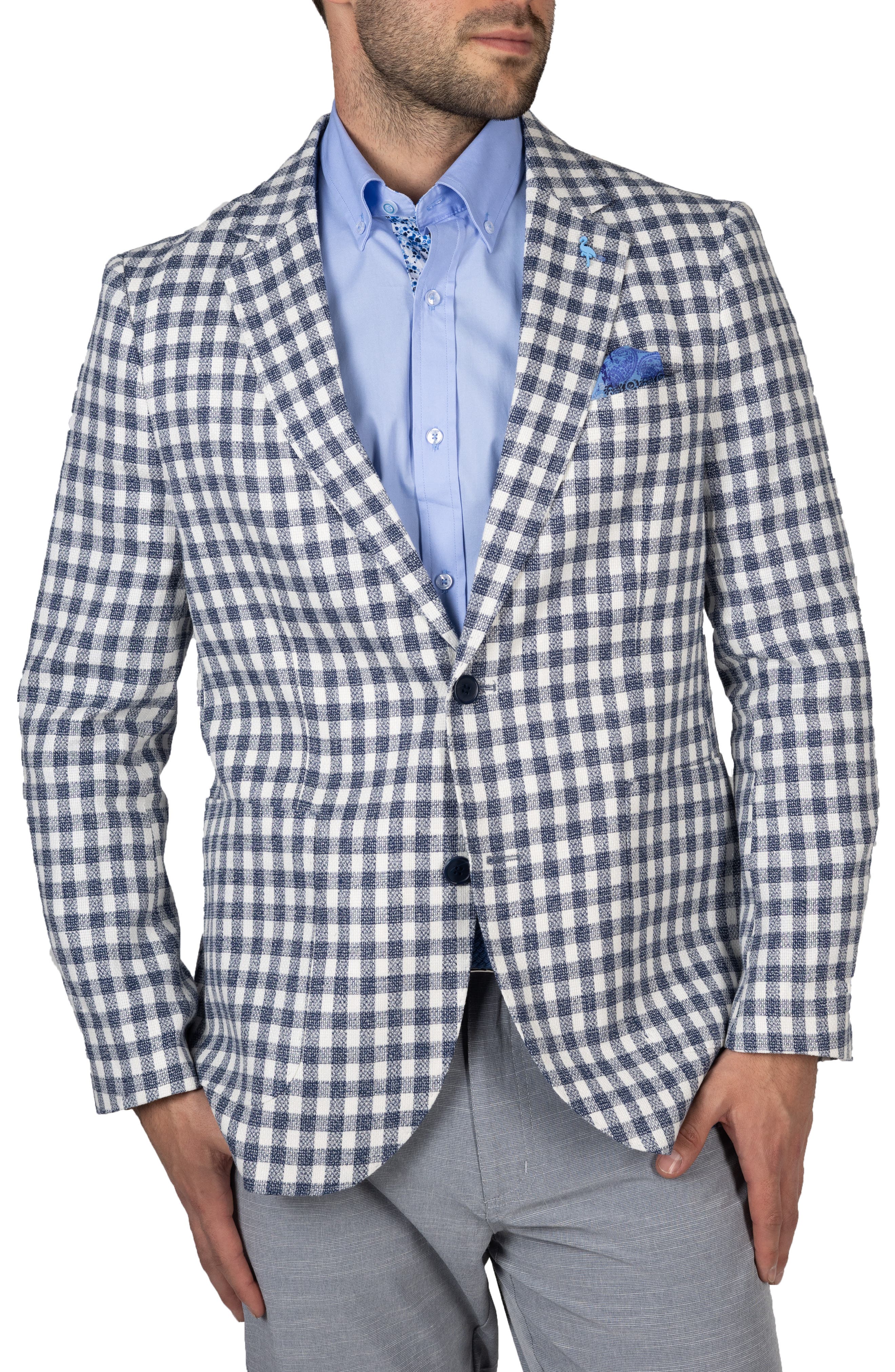 TailorByrd Textured Check Sport Coat