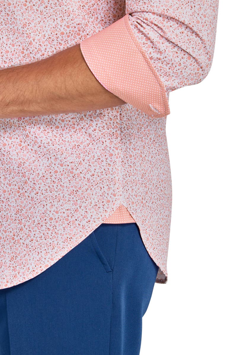 W.R.K Slim Fit Ditsy Floral Performance Dress Shirt, Alternate, color, 