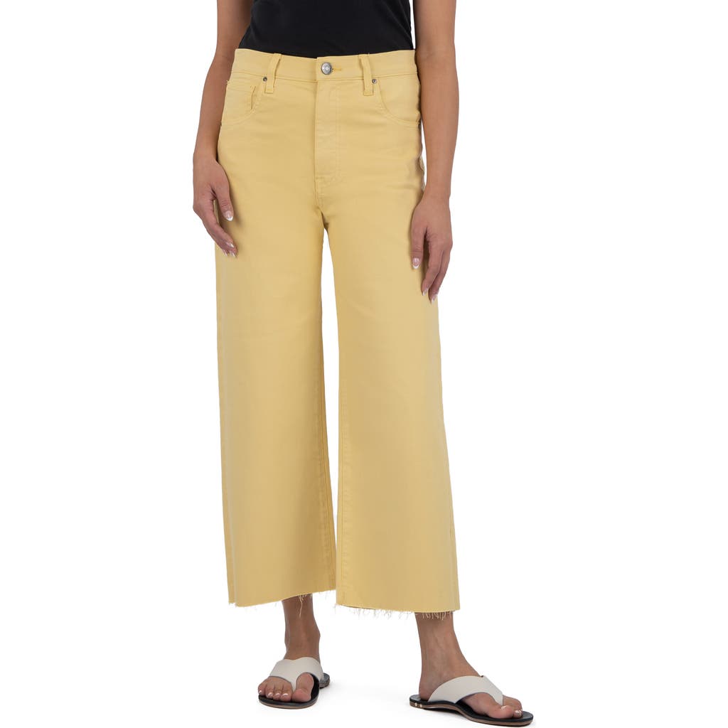 Kut From The Kloth Gwen High Rise Wide Leg Pants In Daffodil