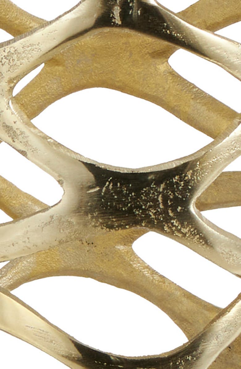 VIVIAN LUNE HOME Metal Vase, Alternate, color, Gold