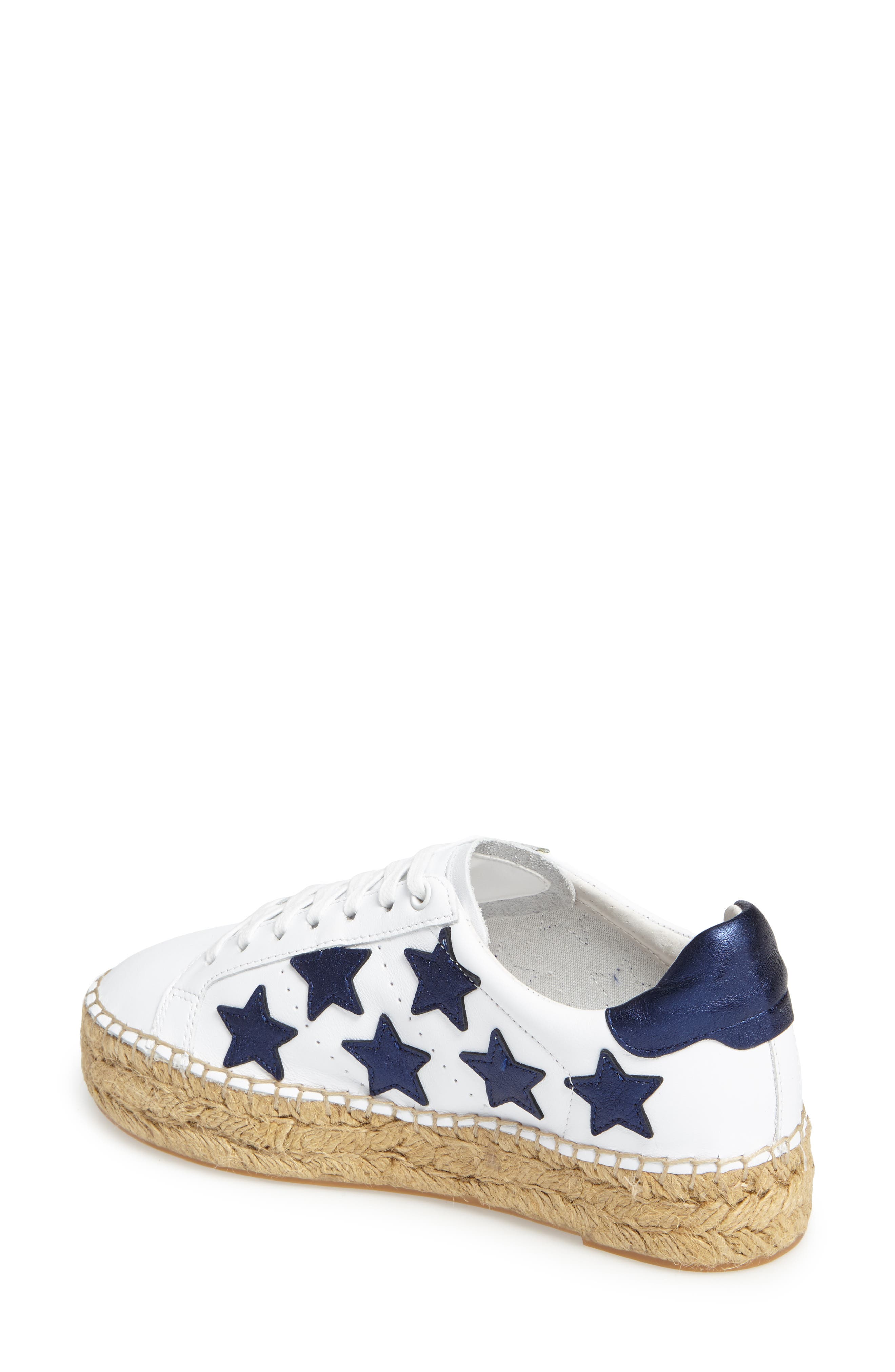 Marc Fischer LTD Marcia Espadrille Sneaker, Alternate, color, BLUE LEATHER