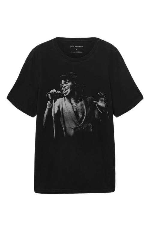 John Varvatos James Brown Organic Cotton Graphic T-shirt In Black