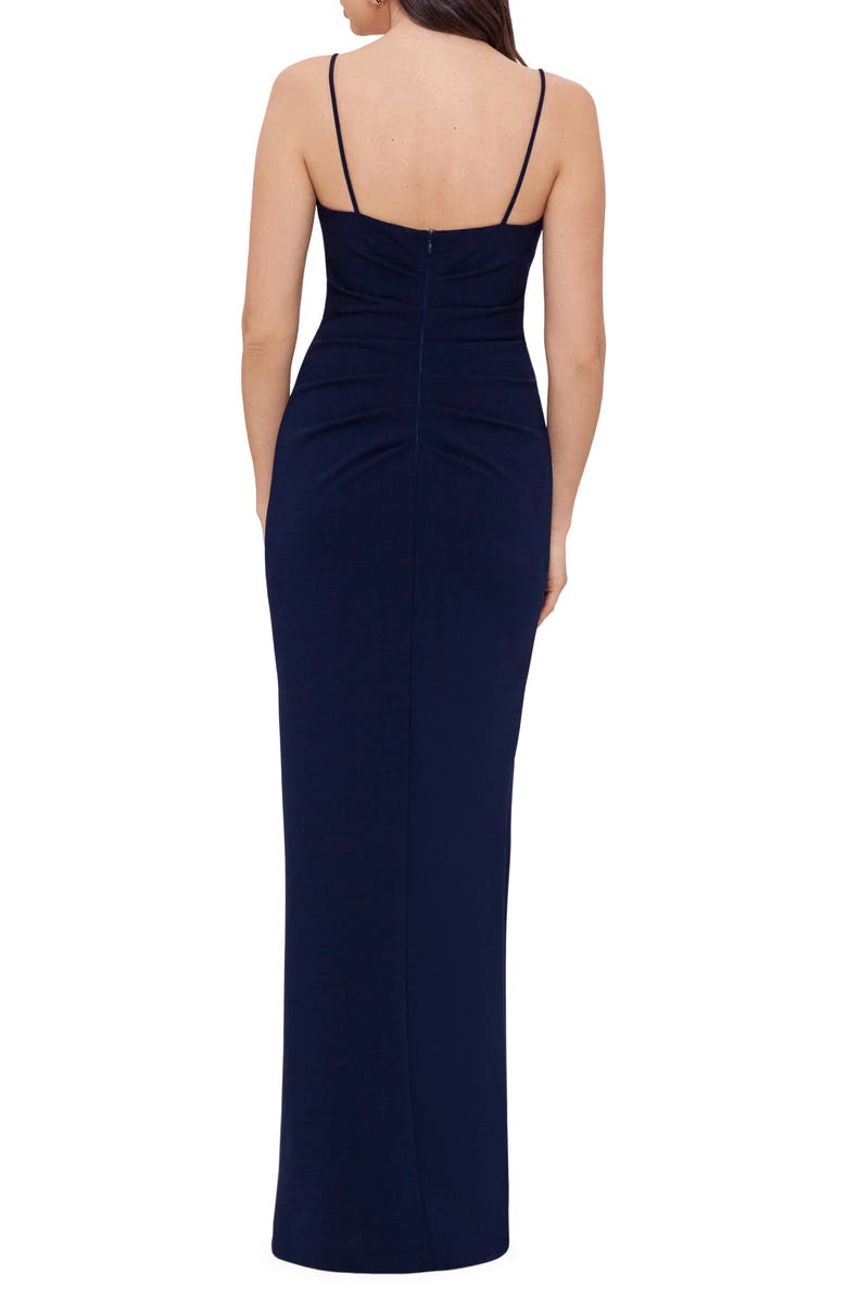 Xscape Evenings Spaghetti Strap Scuba Crepe Fit & Flare Dress, Alternate, color, 